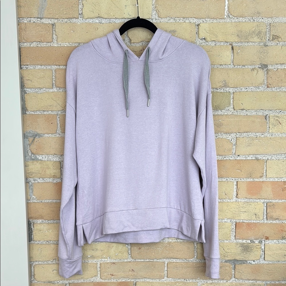 Diadora Lavender Hoodie with Gray Drawstrings
